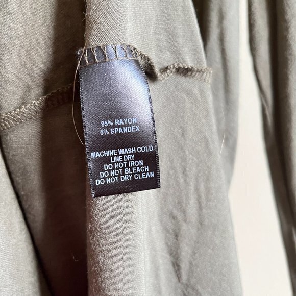 LULUS Long‎ Sleeve V Neck Midi Dress Army Green Womens Size S w/ Pocket C… - Picture 4 of 8